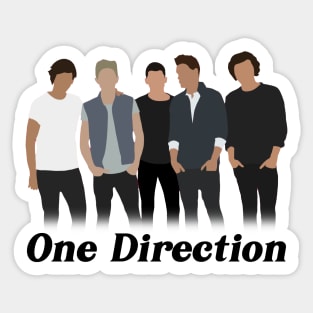 one direction flat Sticker